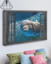 Dolphin 3D 30x20 Gallery Wrapped Canvas Prints aos-canvas-pgw-30x20-lifestyle-front-02