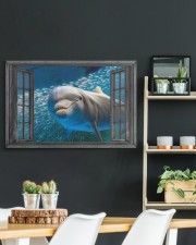 Dolphin 3D 30x20 Gallery Wrapped Canvas Prints aos-canvas-pgw-30x20-lifestyle-front-04
