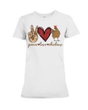 Peace Love Chickens Premium Fit Ladies Tee tile
