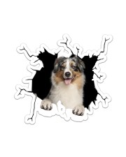 Australian Shepherd Crack Sticker - Single (Vertical) front