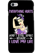Everything Hurts And I Still Smile Fibromyalgia Phone Case tile