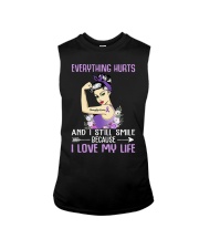Everything Hurts And I Still Smile Fibromyalgia Sleeveless Tee tile