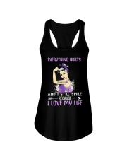 Everything Hurts And I Still Smile Fibromyalgia Ladies Flowy Tank tile