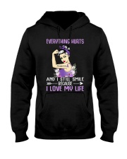 Everything Hurts And I Still Smile Fibromyalgia Hooded Sweatshirt tile