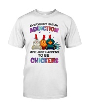 Addiction just happens to be chickens Classic T-Shirt tile