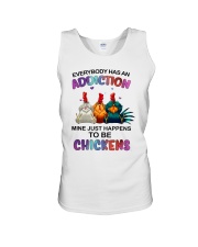 Addiction just happens to be chickens Unisex Tank tile