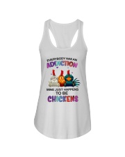 Addiction just happens to be chickens Ladies Flowy Tank tile