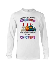 Addiction just happens to be chickens Long Sleeve Tee tile