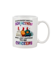 Addiction just happens to be chickens Mug tile