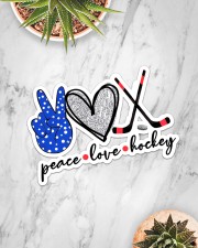 Peace Love Hockey Sticker - Single (Horizontal) aos-sticker-single-horizontal-lifestyle-front-06