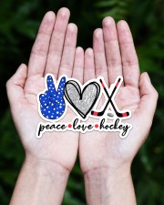 Peace Love Hockey Sticker - Single (Horizontal) aos-sticker-single-horizontal-lifestyle-front-20