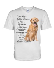 Golden Retriever V-Neck T-Shirt tile