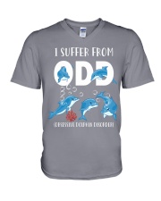 I Suffer From Obsessive Dolphin Disorder V-Neck T-Shirt tile