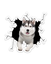 Siberian Huskies Crack Sticker - Single (Vertical) front