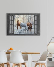 Snow Horse 30x20 Gallery Wrapped Canvas Prints aos-canvas-pgw-30x20-lifestyle-front-05