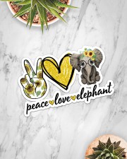 Peace Love Elephant Sticker - Single (Horizontal) aos-sticker-single-horizontal-lifestyle-front-06
