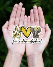 Peace Love Elephant Sticker - Single (Horizontal) aos-sticker-single-horizontal-lifestyle-front-20