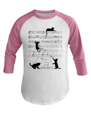 Cats Playing With Music Baseball Tee tile