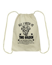 All I Need Is This Golden Retriever Drawstring Bag tile