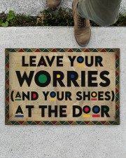 Leave your worries Doormat 22.5" x 15" aos-doormat-22-5x15-lifestyle-front-01