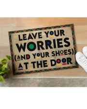 Leave your worries Doormat 22.5" x 15" aos-doormat-22-5x15-lifestyle-front-11