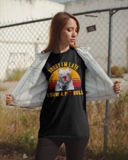 Halloween I Saw A Pitbull Classic T-Shirt apparel-classic-tshirt-lifestyle-07