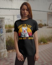 Halloween I Saw A Pitbull Classic T-Shirt apparel-classic-tshirt-lifestyle-18