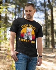Halloween I Saw A Pitbull Classic T-Shirt apparel-classic-tshirt-lifestyle-front-49