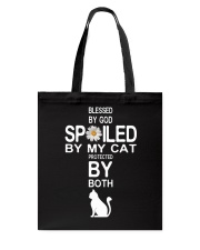 Blessed By God Spoiled By My Cat Tote Bag tile