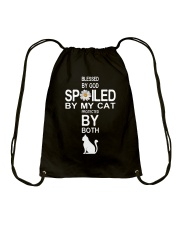 Blessed By God Spoiled By My Cat Drawstring Bag tile