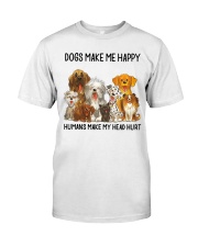 Dogs Make Me Happy Classic T-Shirt tile