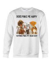 Dogs Make Me Happy Crewneck Sweatshirt tile