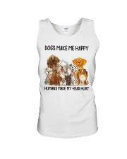 Dogs Make Me Happy Unisex Tank tile
