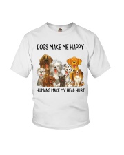 Dogs Make Me Happy Youth T-Shirt tile