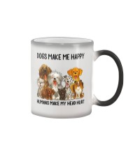 Dogs Make Me Happy Color Changing Mug tile