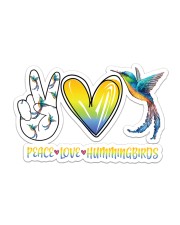 Peace Love Hummingbird Sticker - Single (Horizontal) front