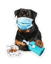 Rottweiler Wash Hands Sticker - Single (Vertical) front