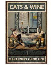 Cats And Wine Make Eveything Fine 11x17 Poster front