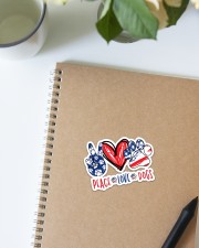 Peace love dog USA Sticker - Single (Vertical) aos-sticker-single-vertical-lifestyle-front-16