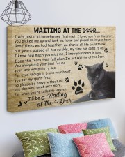 Cat Waiting At The Door 30x20 Gallery Wrapped Canvas Prints aos-canvas-pgw-30x20-lifestyle-front-02
