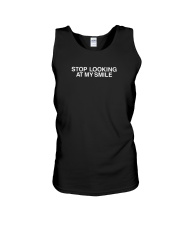 Stop Looking At My Smile Black Tee Shirt Unisex Tank tile