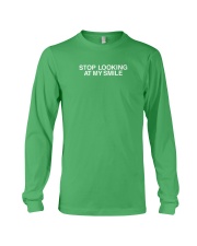 Stop Looking At My Smile Black Tee Shirt Long Sleeve Tee tile