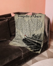 Simple Man Small Fleece Blanket - 30" x 40" aos-coral-fleece-blanket-30x40-lifestyle-front-05