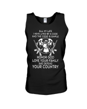 ALL MY LIFE HAVE LIVED BY A CODE Unisex Tank thumbnail