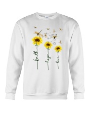 Faith Jesus Sunflower Dragonflies Crewneck Sweatshirt tile