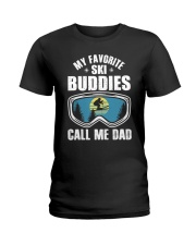 Skiing Ski Buddies Call Me Dad Ladies T-Shirt tile