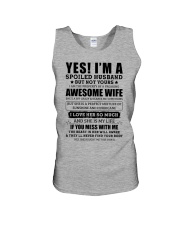 Yes I'm a Spoiled Husband Unisex Tank thumbnail