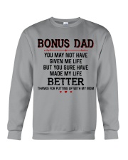 Bonus Dad Thanks for putting up with my Mom Crewneck Sweatshirt thumbnail