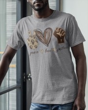 Peace - Love - Justice Classic T-Shirt apparel-classic-tshirt-lifestyle-front-39
