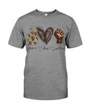 Peace - Love - Justice Premium Fit Mens Tee thumbnail